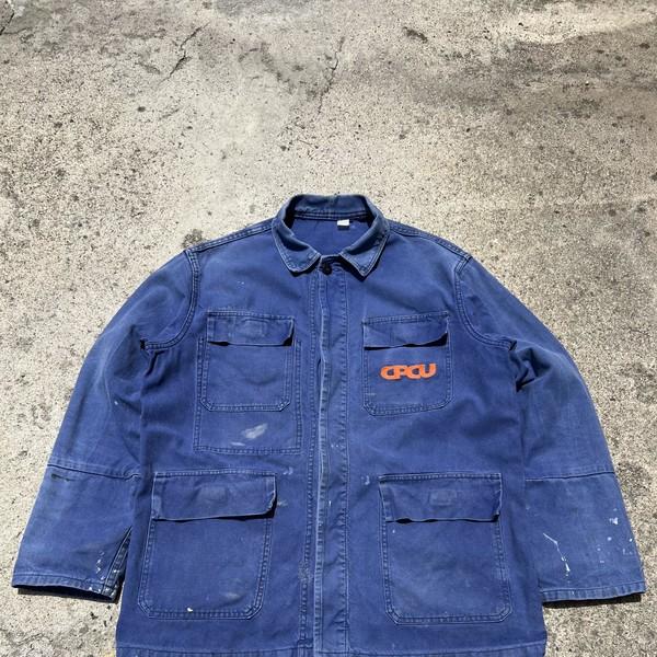 1970s OLD VINTAGE FRENCH WORK JACKET