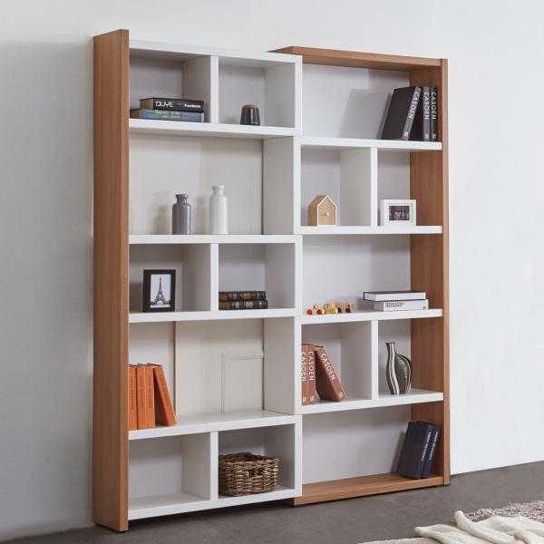 코너 확장형 5단 슬라이딩 책장 (7color) 3자