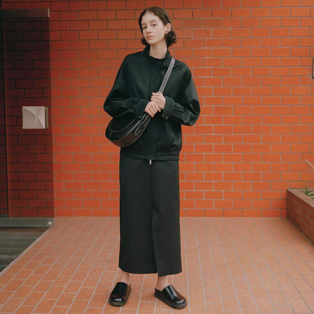 Wool Harrington Jacket - Black