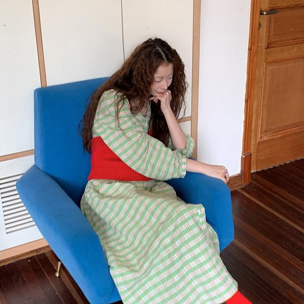 Twist Waist Check Dress