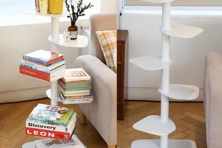 미니 회전식 라운드 북선반 철제 북타워 1000 4colors