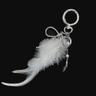 Ribbon plume keyring #y2k