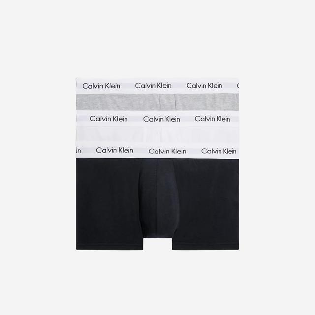 Calvin Klein Cotton Stretch 3-pack Low Rise Trunk Black White Grey Heather