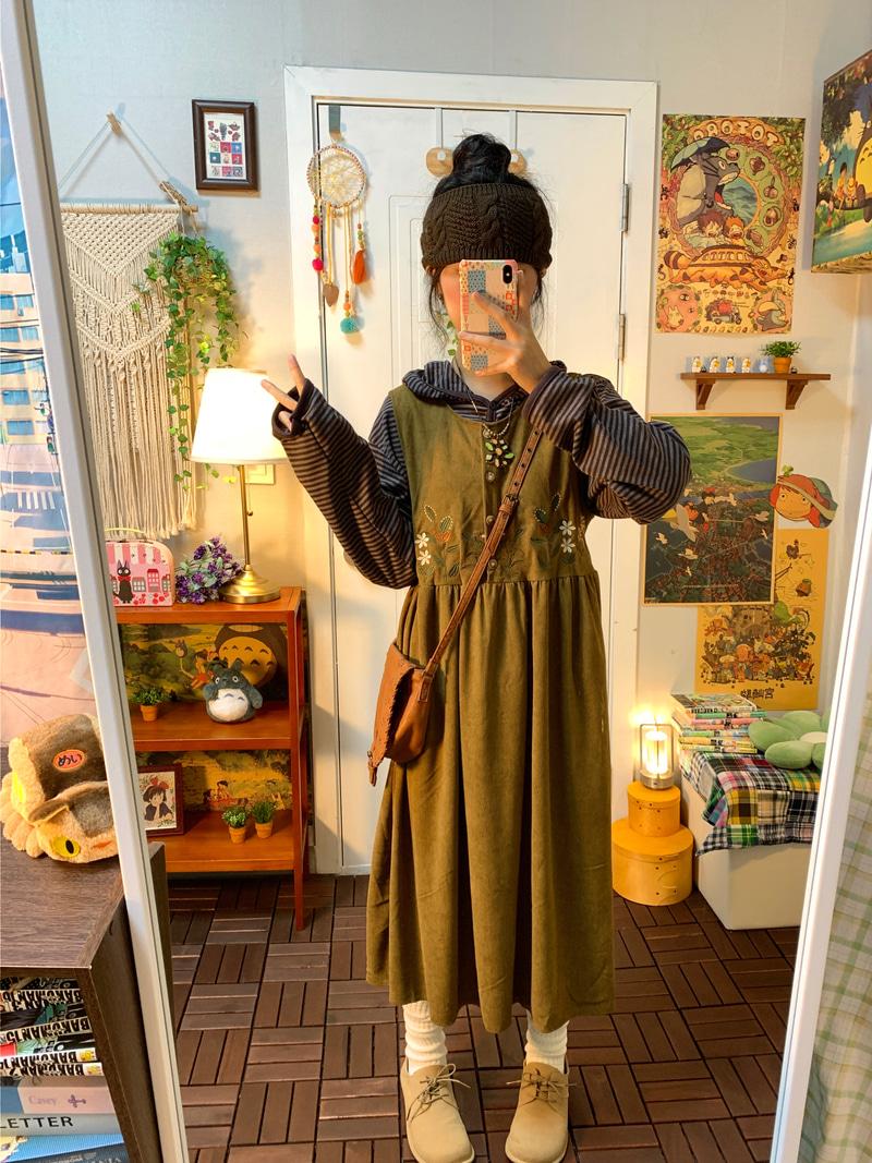 Mori garden corduroy ops ( 4 color )