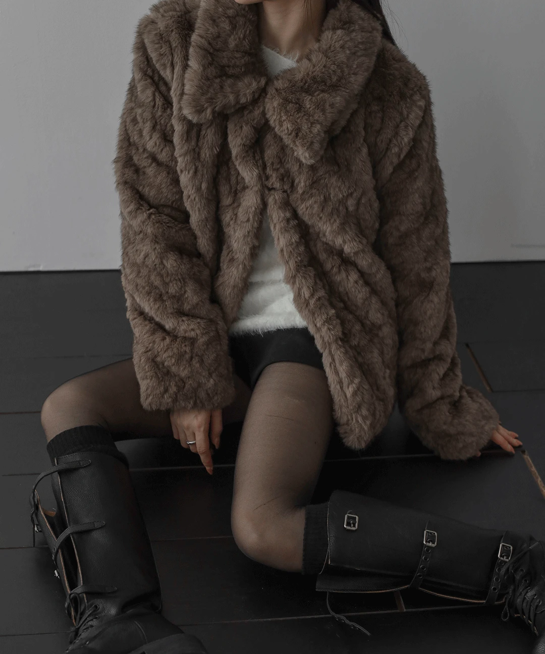 클래식 울 퍼 자켓