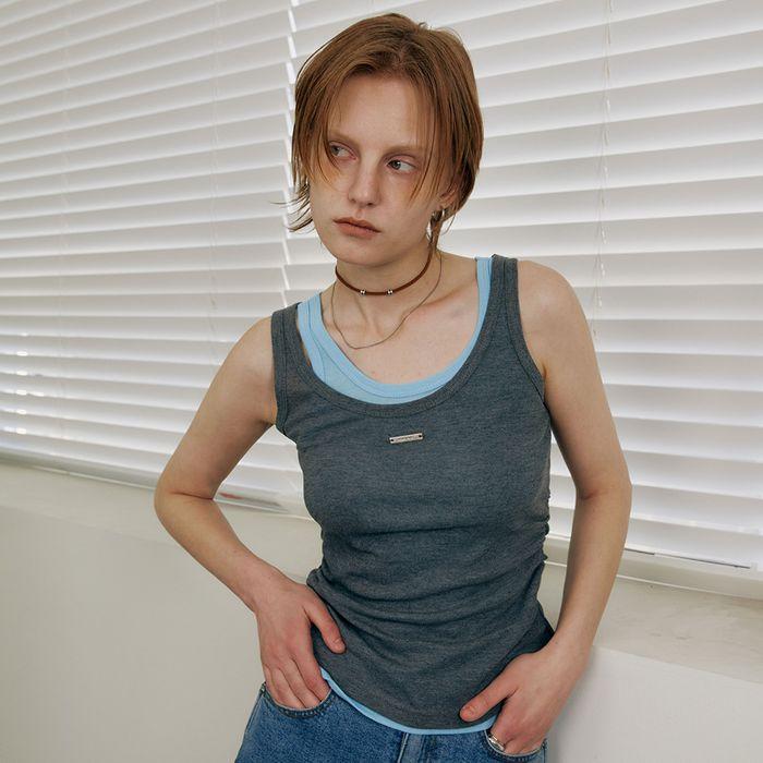 Layered Sleeveless Top VW5ME606_4color