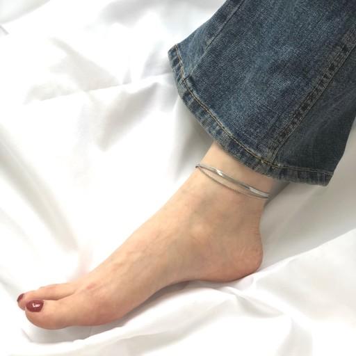 인기템 [써지컬스틸] 실버_투인원뱀줄 팔찌(발찌)