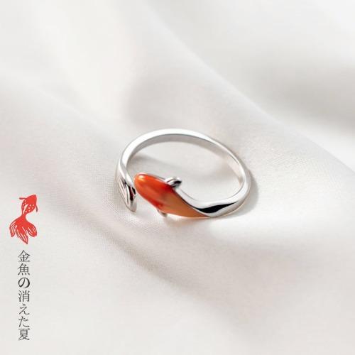 금붕어가 사라진 여름 은반지 (金魚の消えた夏) 925 silver ring  - 2차재입고