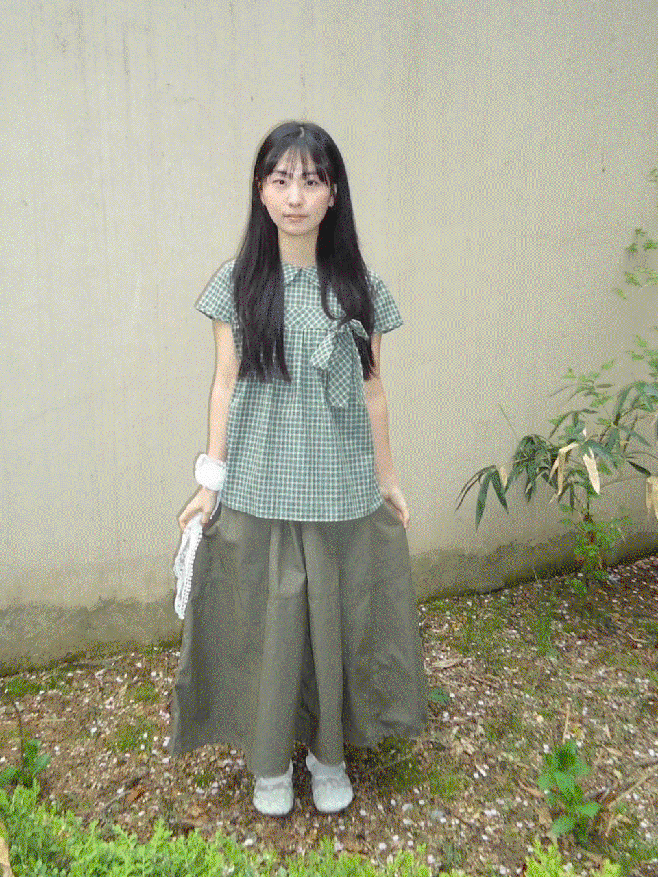 아워드로우 (고퀄리티)도쿄 빈티지 체크 블라우스 (2c)