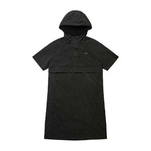 트래블 여성용 후드 반팔 원피스 BLACK