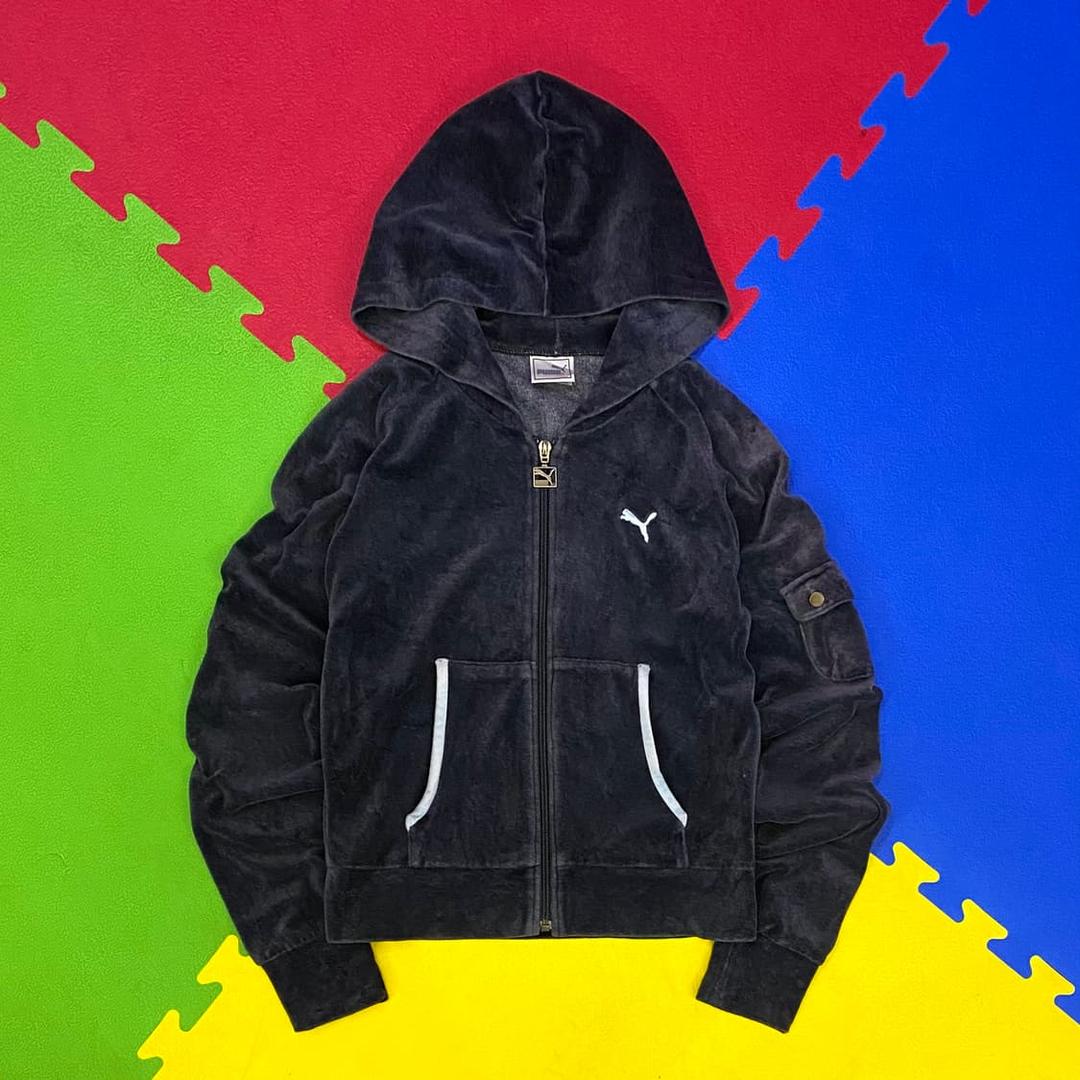 2000s PUMA 퓨마 벨벳 후드 집업 자켓 | 후루츠패밀리