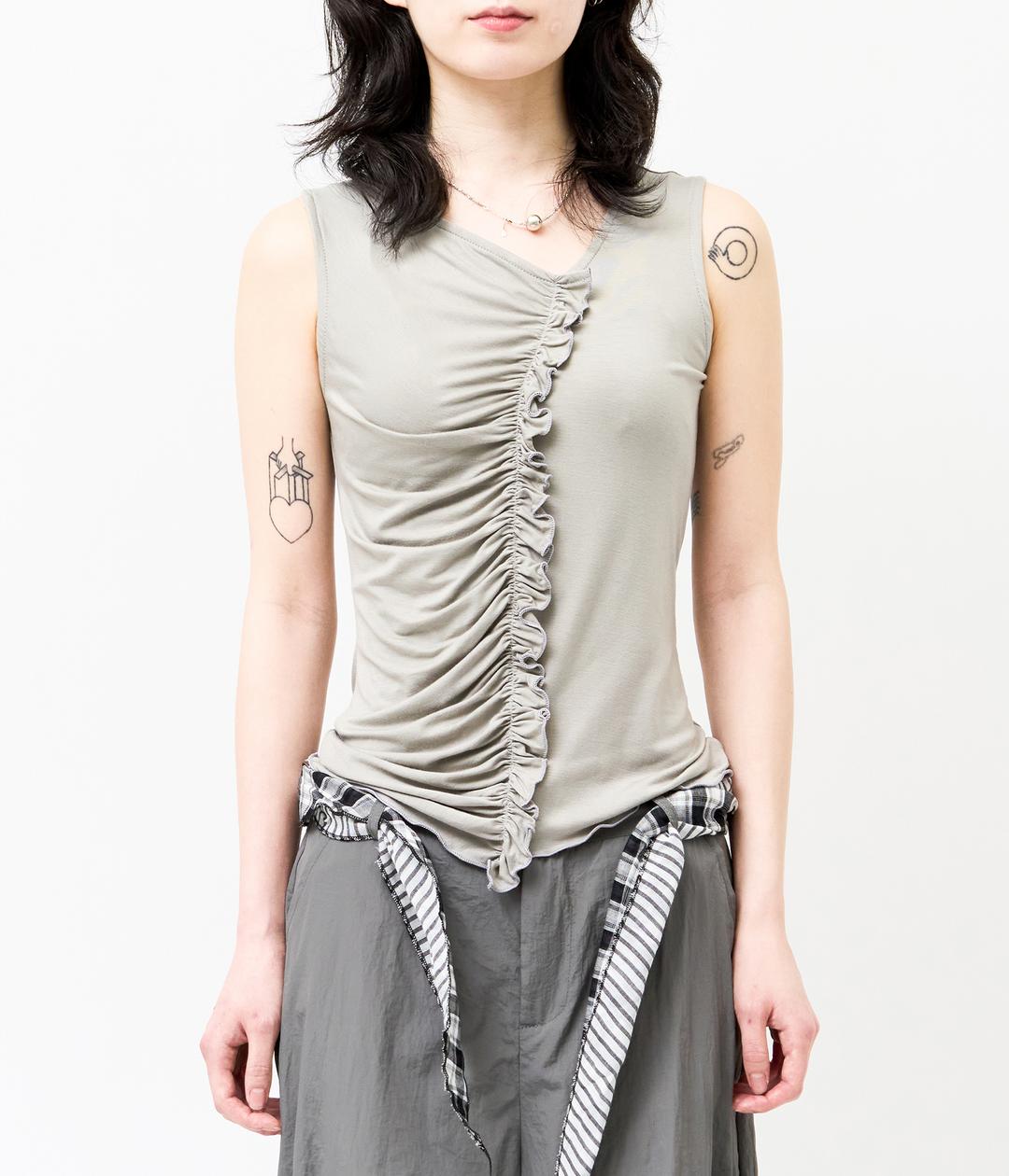 (W) Earth Shirring Top (3color)