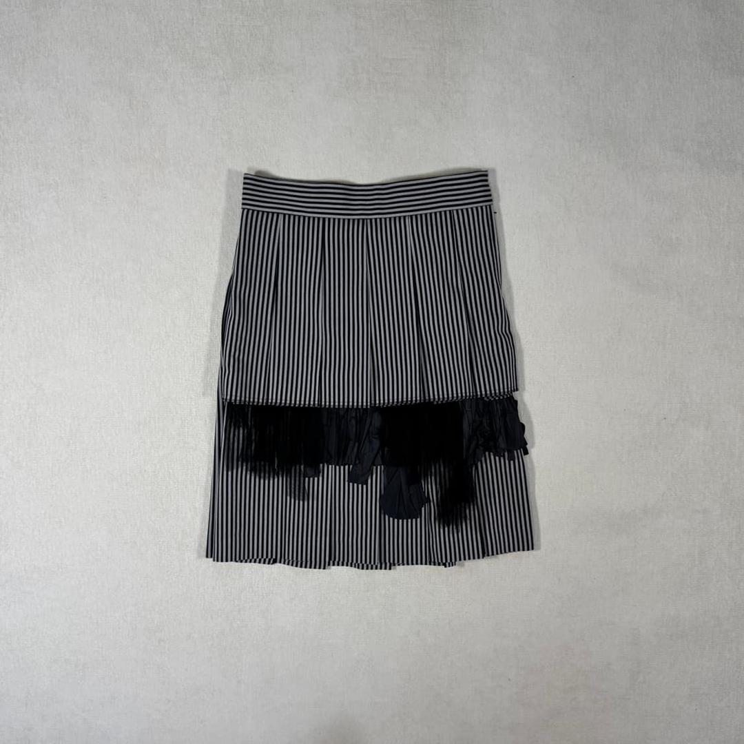 Stripe pleated ruffled skirt | 후루츠패밀리