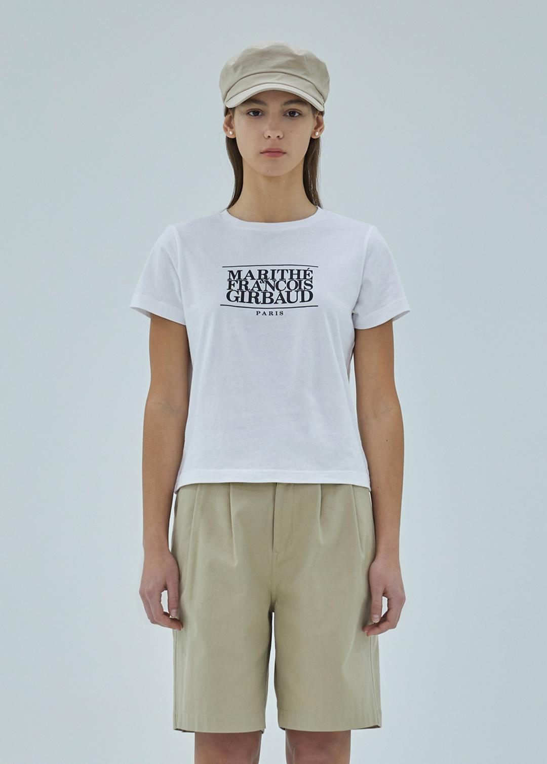 W CLASSIC LOGO TEE white