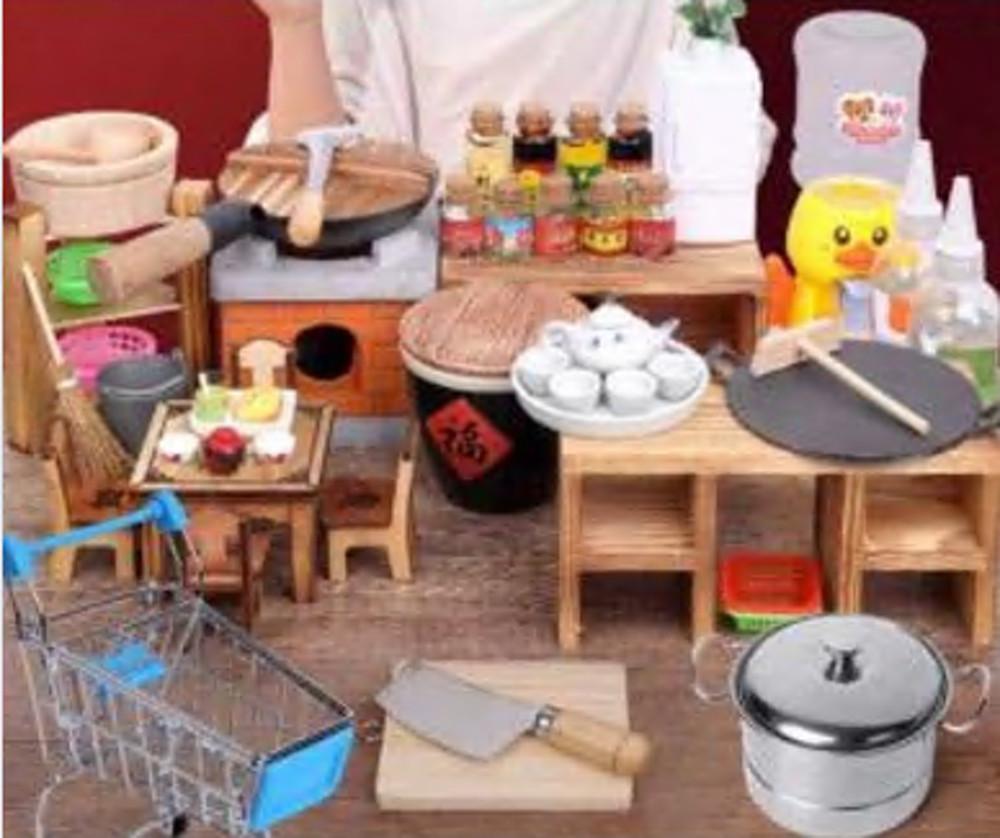 미니어처 주방 요리 풀 세트 모형 취미 실제 요리가능
