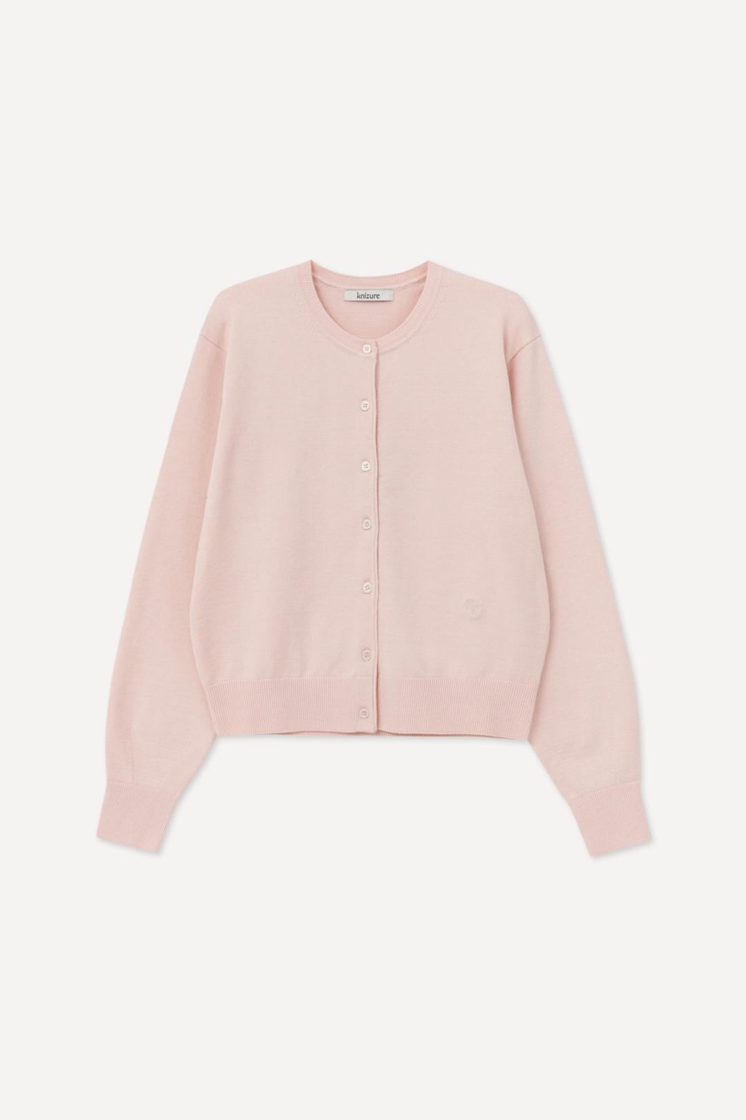 데일리 소프트 벨 슬리브 라운드 가디건 _Pink