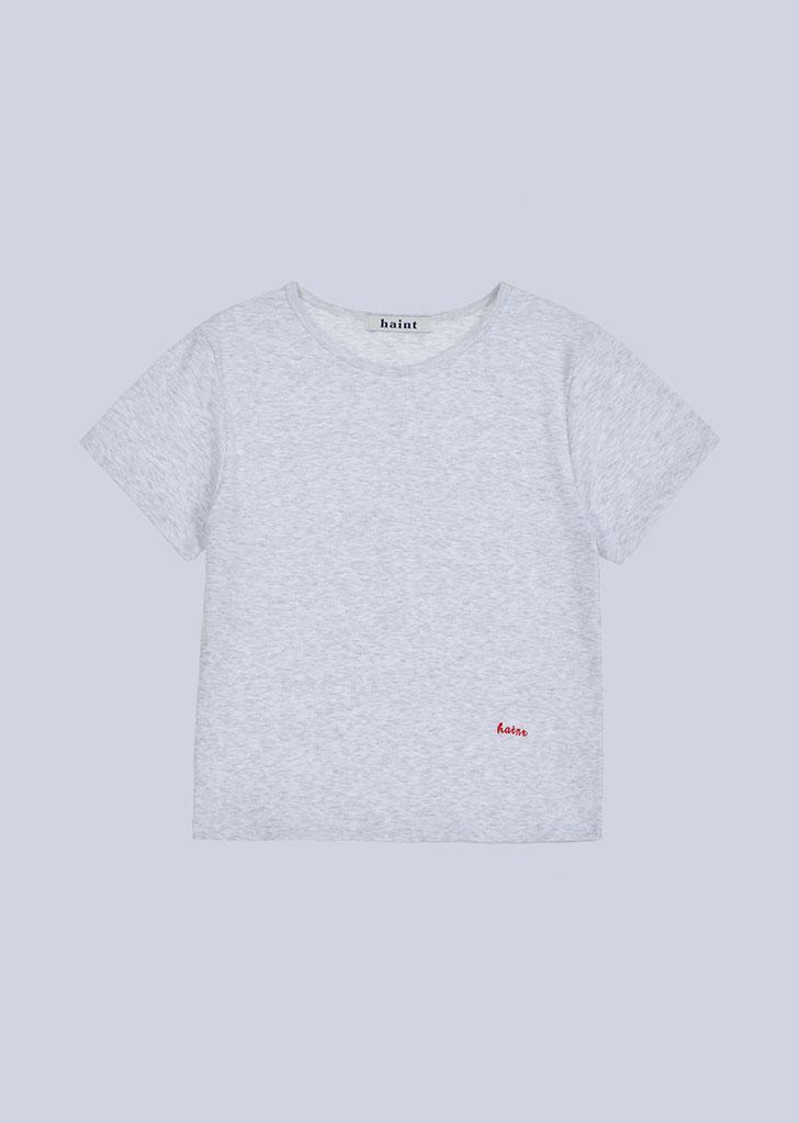HAILY BASIC T-SHIRT_MELANGE GRAY