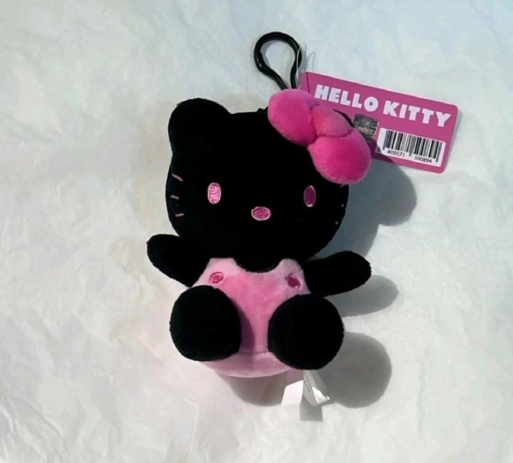 Black & Pink 검은 헬로키티 키링  인형키링 자동차 키링 가방키링 커플키링  Black & Pink  kitty keyring