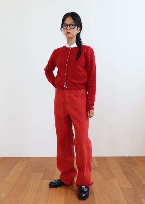 wool cropped cardigan