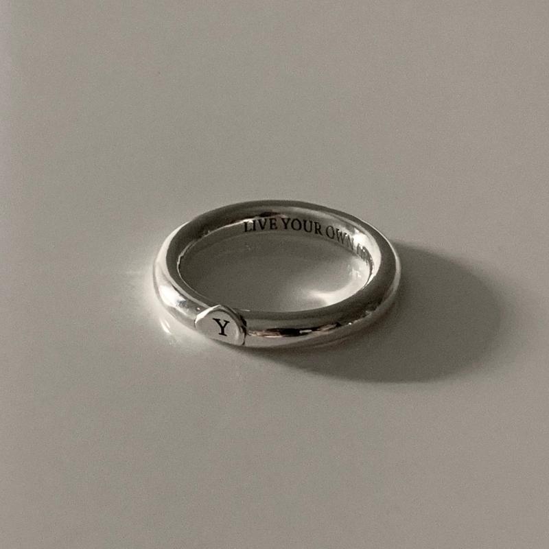 trace ring 3mm (silver, 각인)