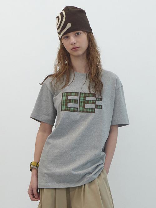 픽셀 로고 박시 티셔츠 (Grey)