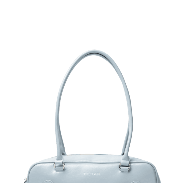 square double zipper shoulder bag - lightblue