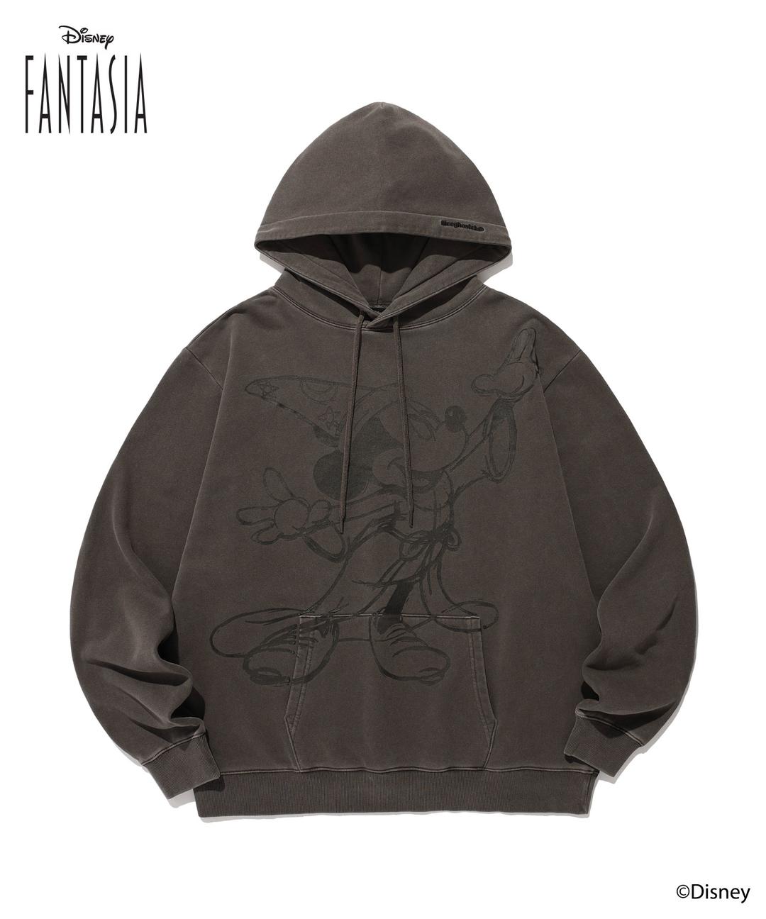 FANTASIA MICKEY MOUSE_PIGMENT HOODIE[BROWN]