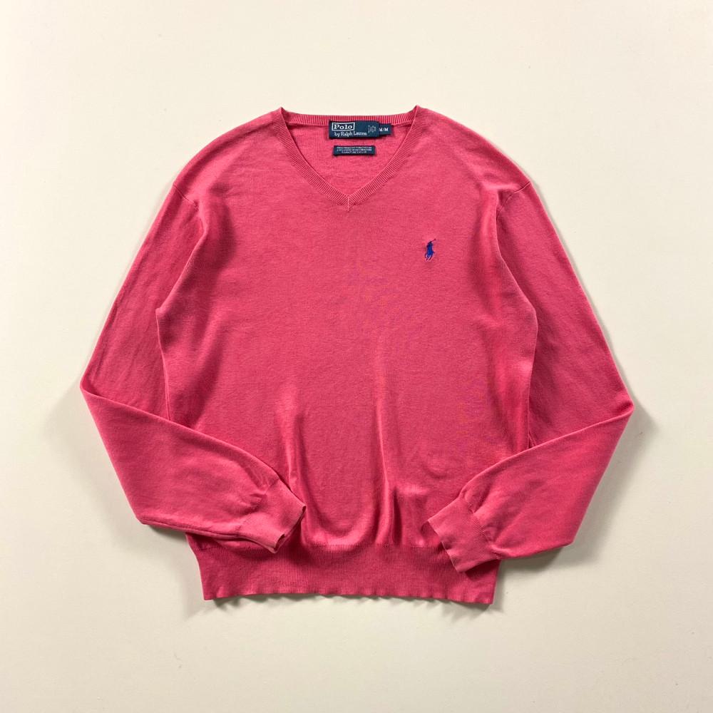 폴로 니트 핑크 브이넥 M wv7689 빈티지, 중고