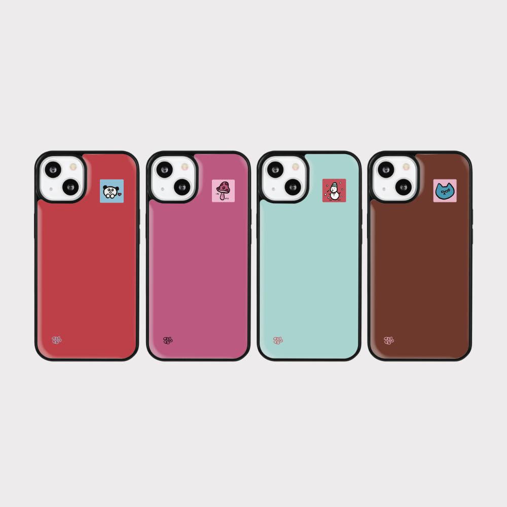 (ver.2) 네모패치 에폭시 범퍼 폰케이스 iPhone 15