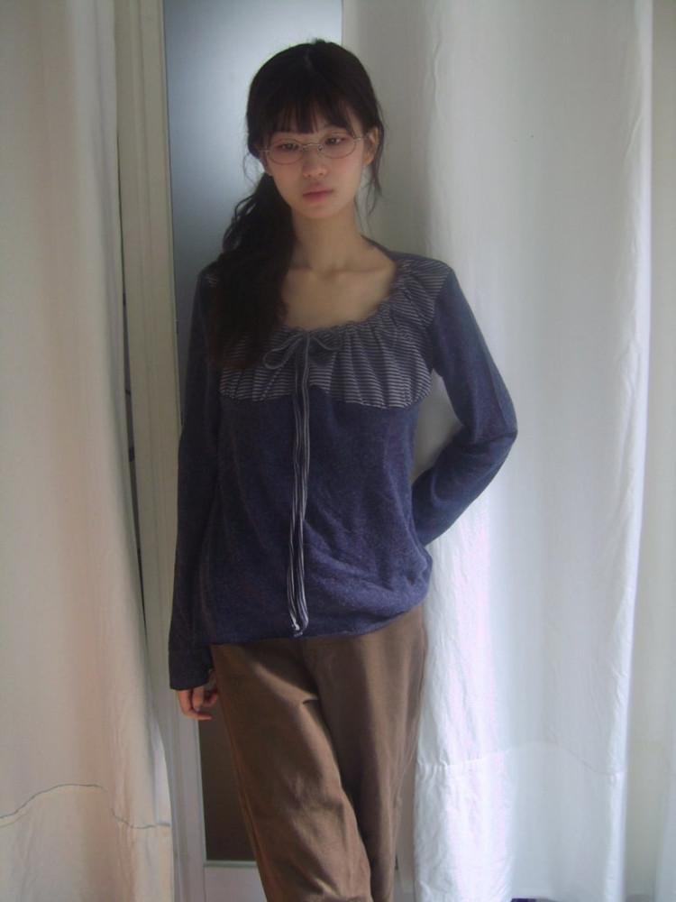 puzzle shirring blouse (2C)