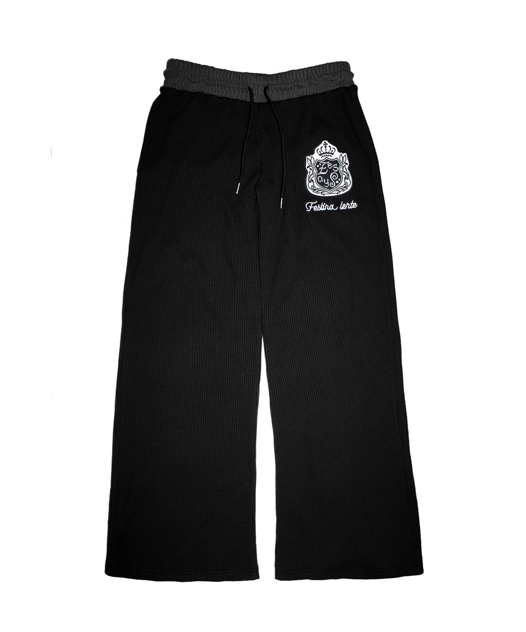 E.E WAFFLE PANTS - BLACK