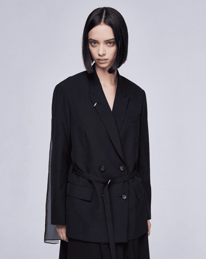 송지오 베일드 윙 자켓 블랙