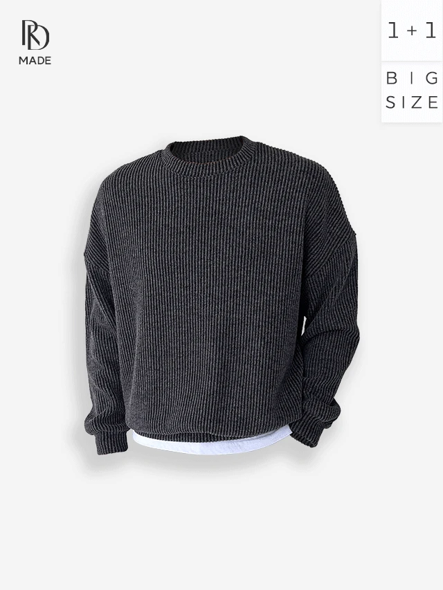 [당일출고](1+1)제인드 라운드 니트 맨투맨(6color)