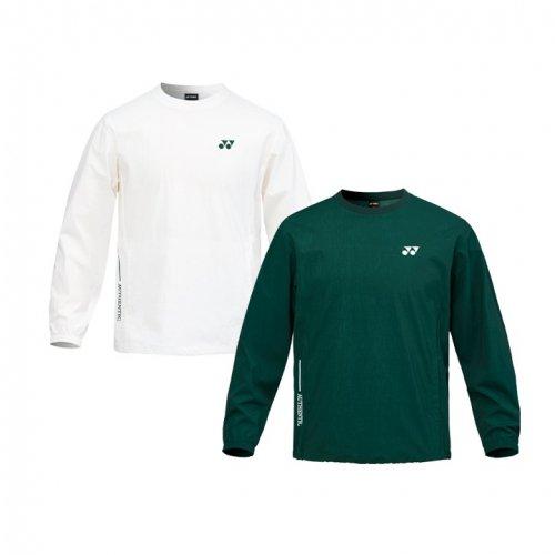 231JJ001U 화이트/그린 공용 사이드 포켓 아노락 자켓