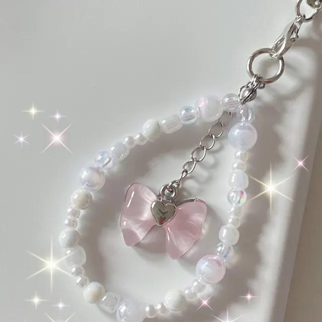 ‧⁺₊‧ 자체제작‧⁺₊‧ 청순 영롱 오로라 리본 키링 핸드폰고리 핸드폰스트랩 에어팟키링 콜북 바인더 다이어리 열쇠고리 가방고리 다꾸 덕질 친구선물 데코덴 파우치 에어팟 발레 공주