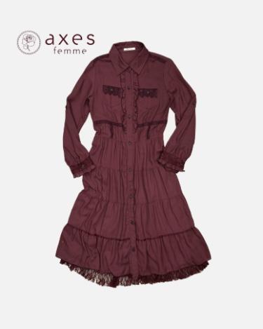 AXES FEMME burgundy gothic lace dress