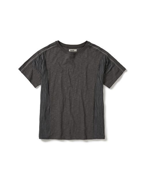 Crease half T-shirts / Charcoal