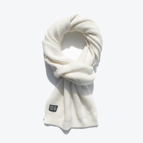 캐주얼 소프트 골지 울 머플러 - 아이보리
