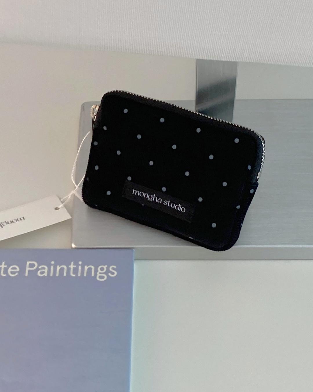 (~2/15 10% off) Dot card wallet - black