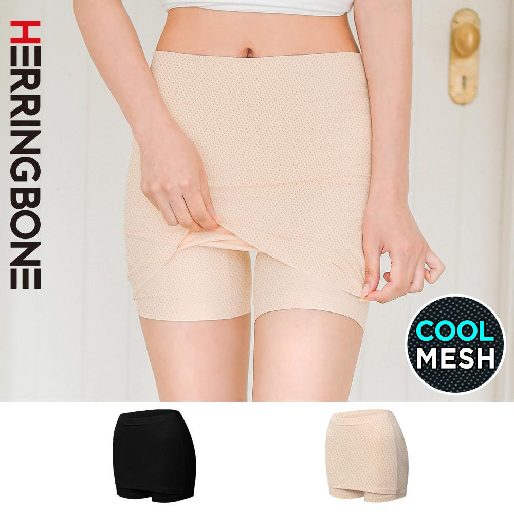 매쉬 Y존커버 속바지 속치마 원피스이너 와이존 심리스 비침방지 스판 GE304