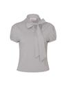 Ribbon Tie T-Shirt (Light Gray)