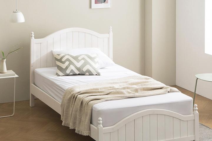 프레지에 로맨틱 원목 공주 침대 프레임 S/SS 2colors