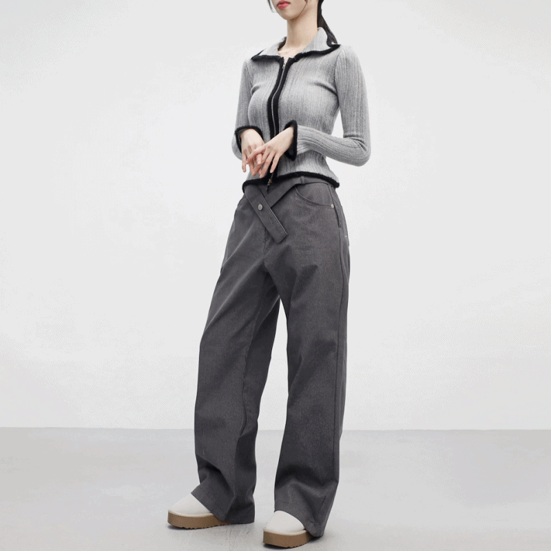 리민 투웨이 니트 집업