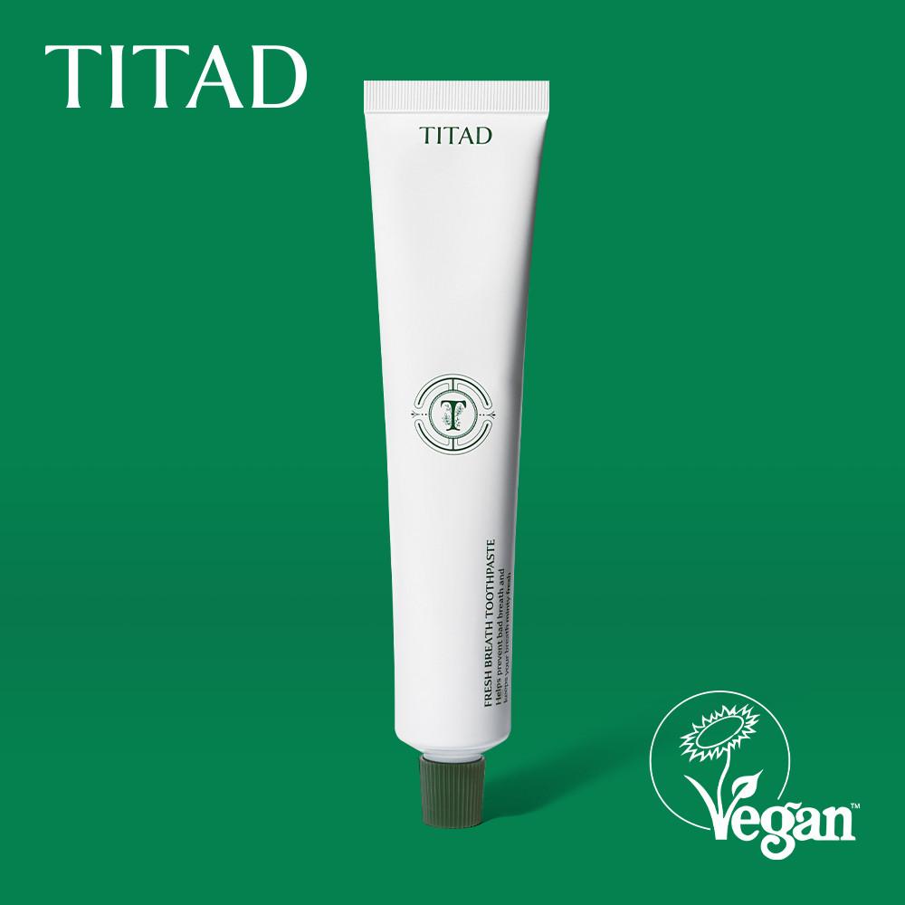 [티타드] 프레시 브레스 치약 (입냄새 구취 제거 / Vegan 비건 / 임산부 어린이 / 치태 제거 / 치석 잇몸 충치 케어 / 무불소 무사카린 치약)