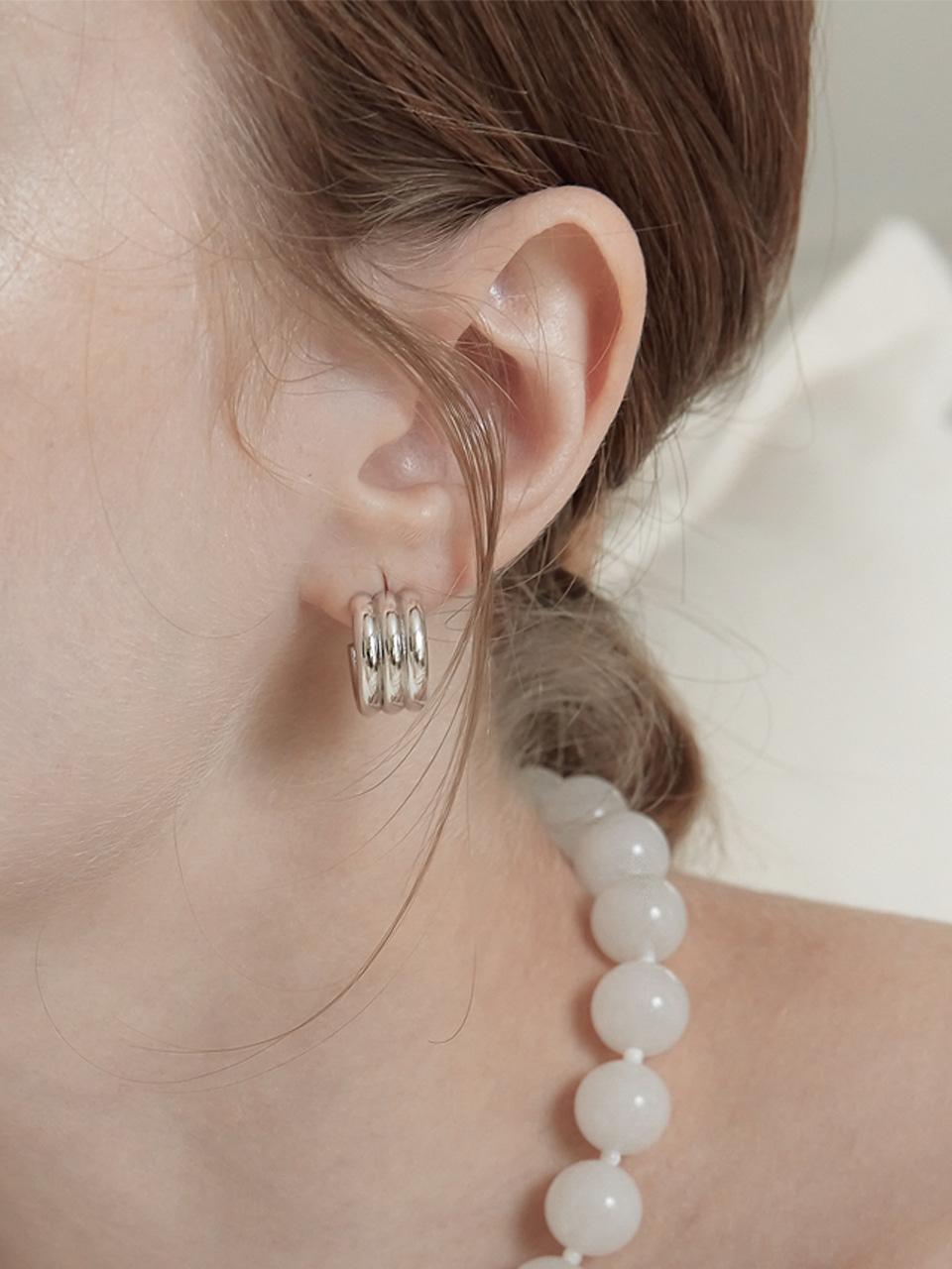 tripple ring earring