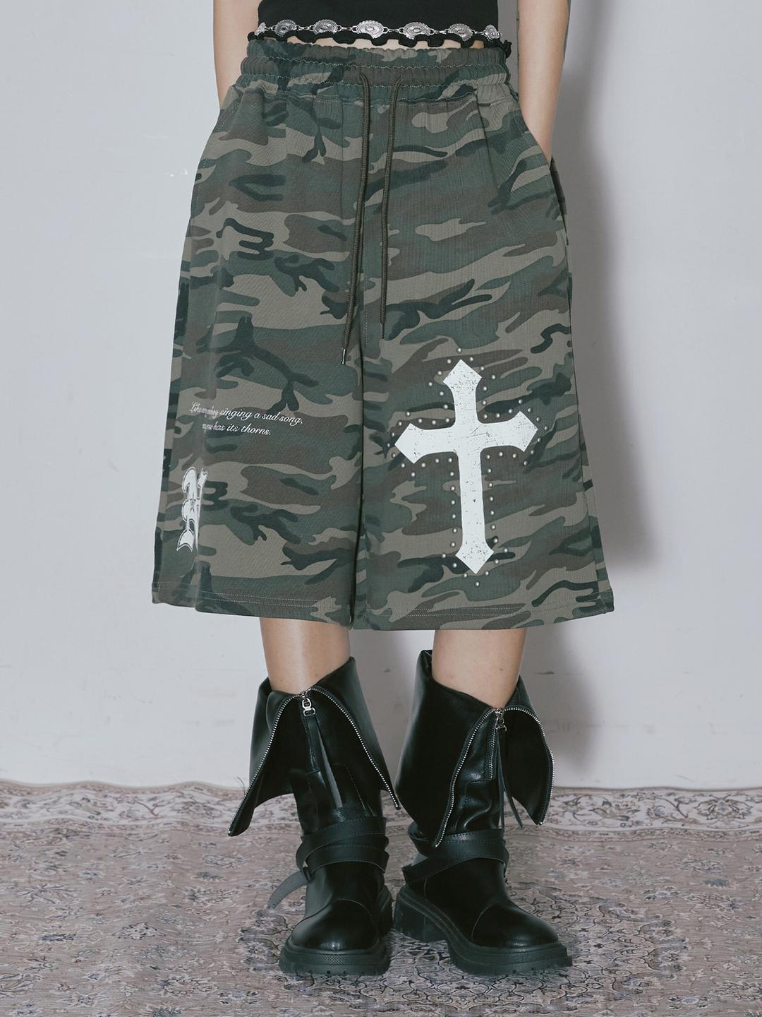 N-CROSS HALF PANTS_CAMO