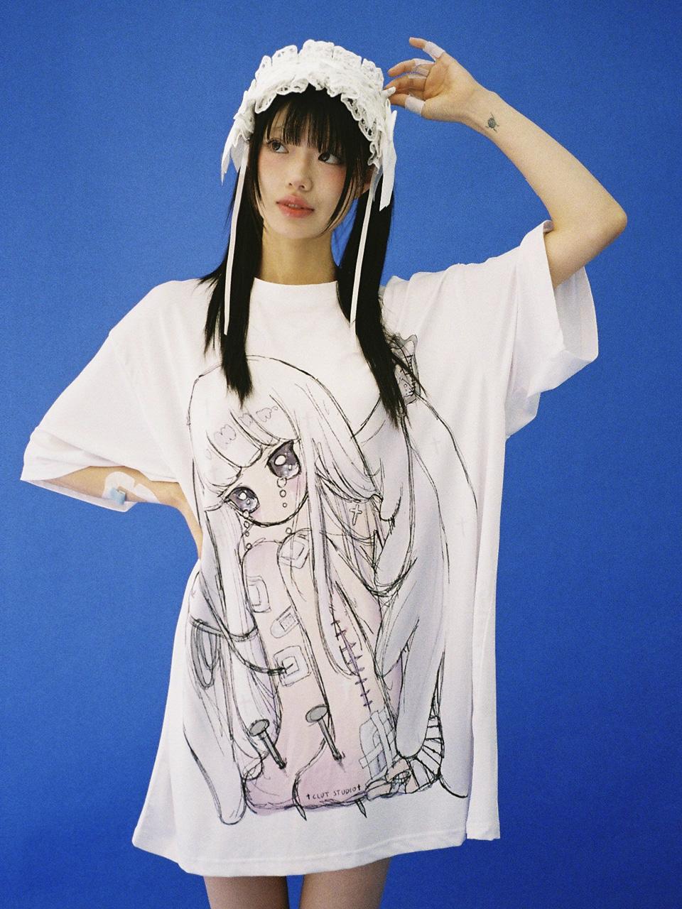 ♪ Sad Angel Aerocool T-shirt - WHITE  ♫