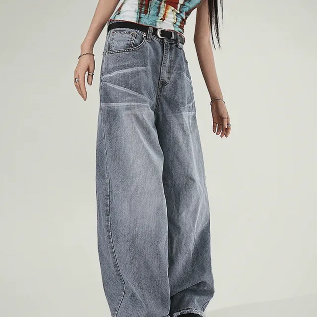 CRAYON WASHING CAT DENIM SURGERY CUTTING WIDE JEANS 크레용 워싱캣 데님 수술 커팅 와이드청바지