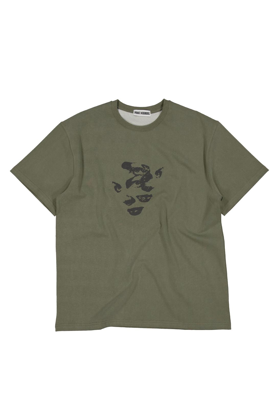 Two Face Tee(Pigment Dyed) - Olive
