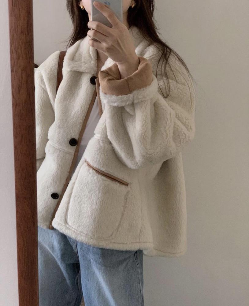 오브제 갤러리 시어링 무스탕 (2col)